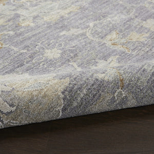 HomeRoots 5' Ivory and Gray Floral Medallion Area Rug - Elegant Rustic Design for Timeless Home Décor 10' Runner 564173