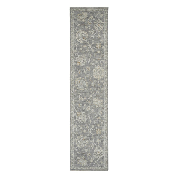 HomeRoots 5' Ivory and Gray Floral Medallion Area Rug - Elegant Rustic Design for Timeless Home Décor 10' Runner 564173