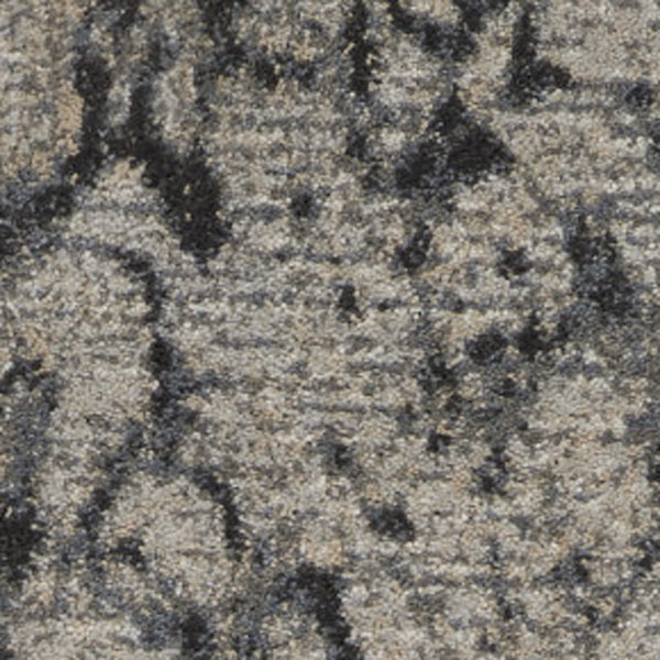 Homeroots 10' Gray Beige And Ivory Abstract Non Skid Runner Rug  Polyester 564180