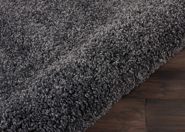 Homeroots 10' Gray Shag Non Skid Runner Rug  Polypropylene 564183