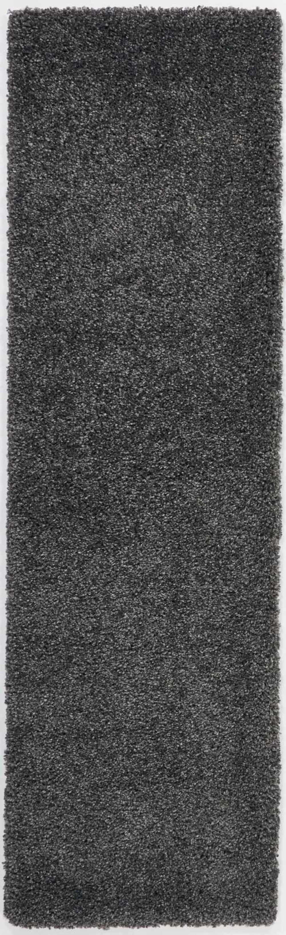 Homeroots 10' Gray Shag Non Skid Runner Rug  Polypropylene 564183