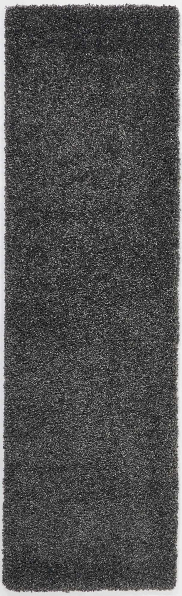 Homeroots 10' Gray Shag Non Skid Runner Rug  Polypropylene 564183