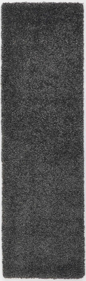 Homeroots 10' Gray Shag Non Skid Runner Rug  Polypropylene 564183