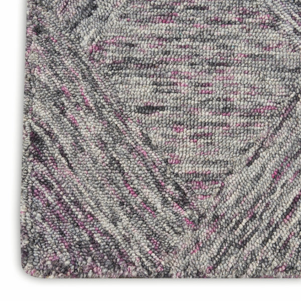 HomeRoots 8' Wool Geometric Area Rug in Ivory, Black & Gray – Modern Design for Stylish Home Décor & Comfort 8' Runner 564190