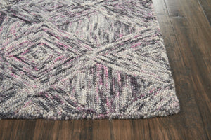 HomeRoots 8' Wool Geometric Area Rug in Ivory, Black & Gray – Modern Design for Stylish Home Décor & Comfort 8' Runner 564190
