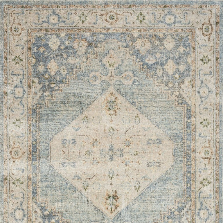 Gray Oriental Vintage Distressed Low Pile Polyester Area Rug for Living and Dining Rooms
