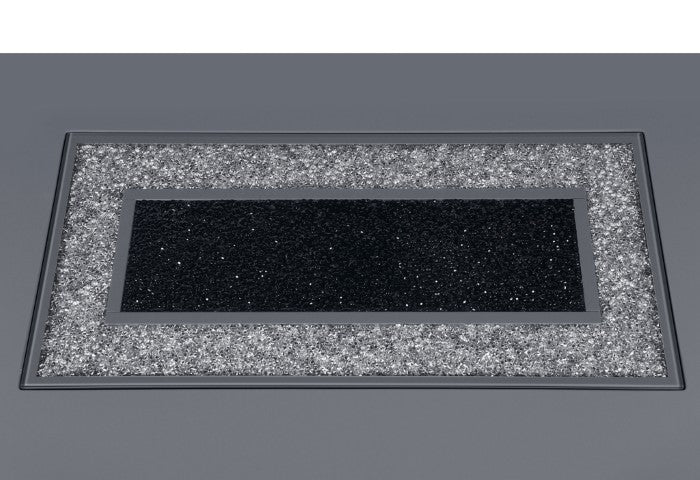 Homeroots 52" Dark Gray Wood Coffee Table With Faux Crystal Pedestal - Chic Glam Design For Any Space   564215