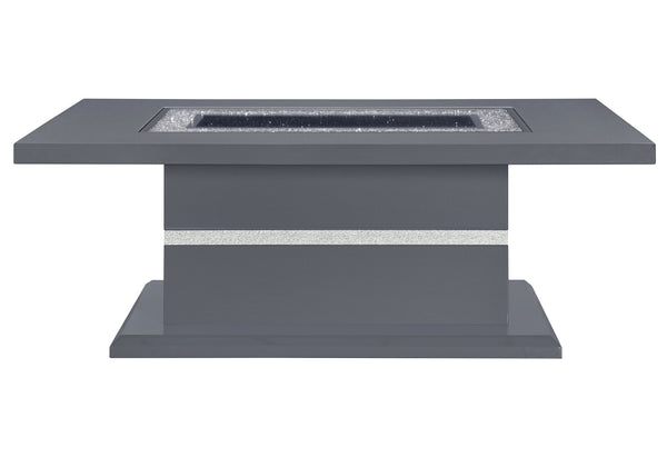 Homeroots 52" Dark Gray Wood Coffee Table With Faux Crystal Pedestal - Chic Glam Design For Any Space   564215