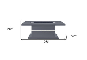 Homeroots 52" Dark Gray Wood Coffee Table With Faux Crystal Pedestal - Chic Glam Design For Any Space   564215