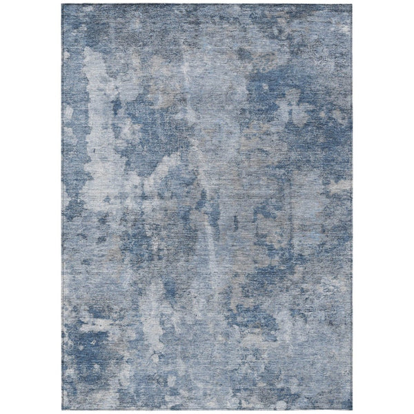 HomeRoots 5' Green Abstract Washable Area Rug - Stylish Indoor/Outdoor Design, Durable & Easy to Clean 9' X 12' 564240