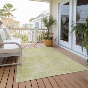 Homeroots 10' X 14' Gold Abstract Washable Non Skid Indoor Outdoor Area Rug Gold Polyester 564259