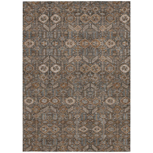Homeroots 8' Runner Rug – Stylish Blue And Black Floral Design, Washable, Non-skid For Indoor And Outdoor Use 8' X 10' Polyester 564317
