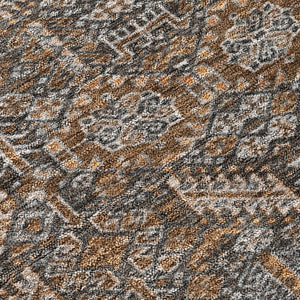 HomeRoots 5' Blue and Black Floral Area Rug – Washable, Non-Skid Design for Indoor and Outdoor Spaces 9' X 12' 564318