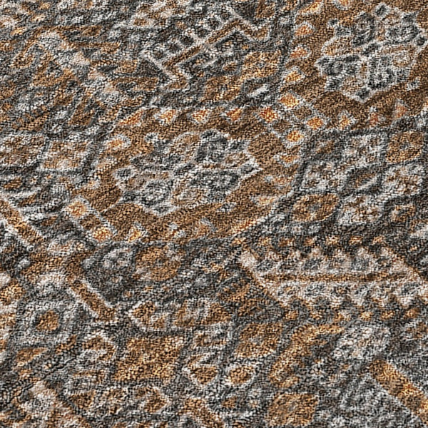 HomeRoots 5' Blue and Black Floral Area Rug – Washable, Non-Skid Design for Indoor and Outdoor Spaces 9' X 12' 564318