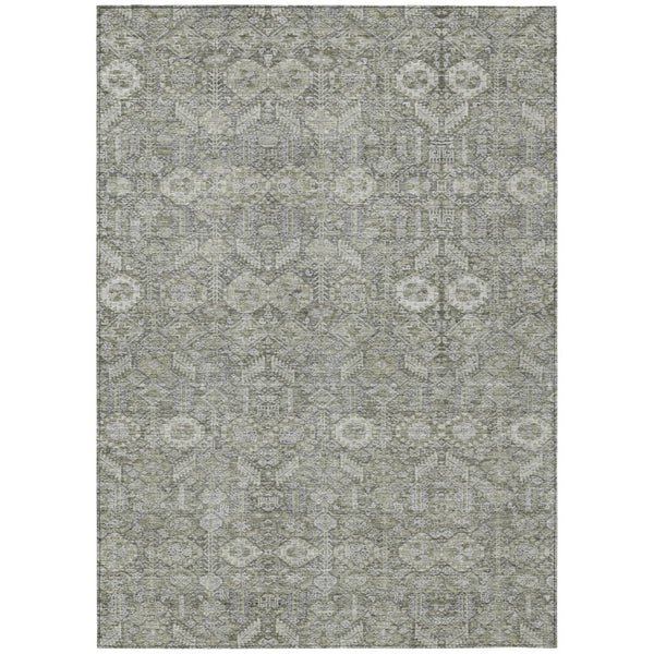 HomeRoots 5' Blue and Black Floral Area Rug – Washable, Non-Skid Design for Indoor and Outdoor Spaces 10' X 14' 564328