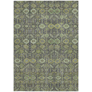 Homeroots 8' Runner Rug – Stylish Blue And Black Floral Design, Washable, Non-skid For Indoor And Outdoor Use 5' X 8' Polyester 564333