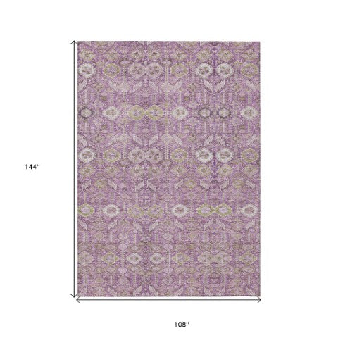 Homeroots 8' Runner Rug – Stylish Blue And Black Floral Design, Washable, Non-skid For Indoor And Outdoor Use 9' X 12' Polyester 564345