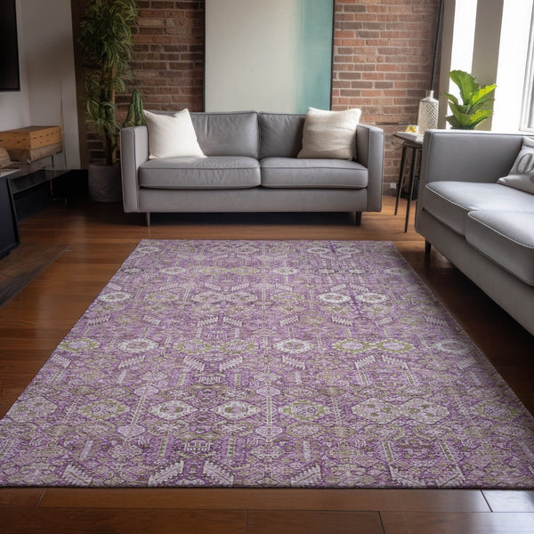 HomeRoots 5' Blue and Black Floral Area Rug – Washable, Non-Skid Design for Indoor and Outdoor Spaces 10' X 14' 564346
