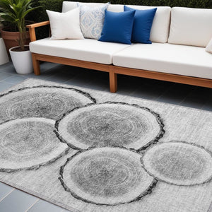 HomeRoots 5' Stylish Beige Blue and Gold Faux Bois Area Rug for Indoor and Outdoor Spaces, Washable Design 8' X 10' 564416