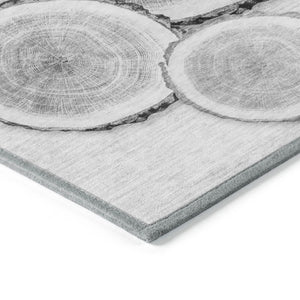 HomeRoots 5' Stylish Beige Blue and Gold Faux Bois Area Rug for Indoor and Outdoor Spaces, Washable Design 8' X 10' 564416