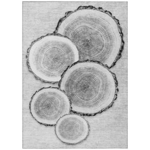 HomeRoots 5' Stylish Beige Blue and Gold Faux Bois Area Rug for Indoor and Outdoor Spaces, Washable Design 9' X 12' 564417