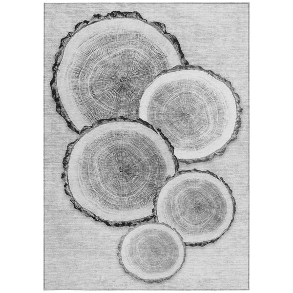 HomeRoots 5' Stylish Beige Blue and Gold Faux Bois Area Rug for Indoor and Outdoor Spaces, Washable Design 9' X 12' 564417