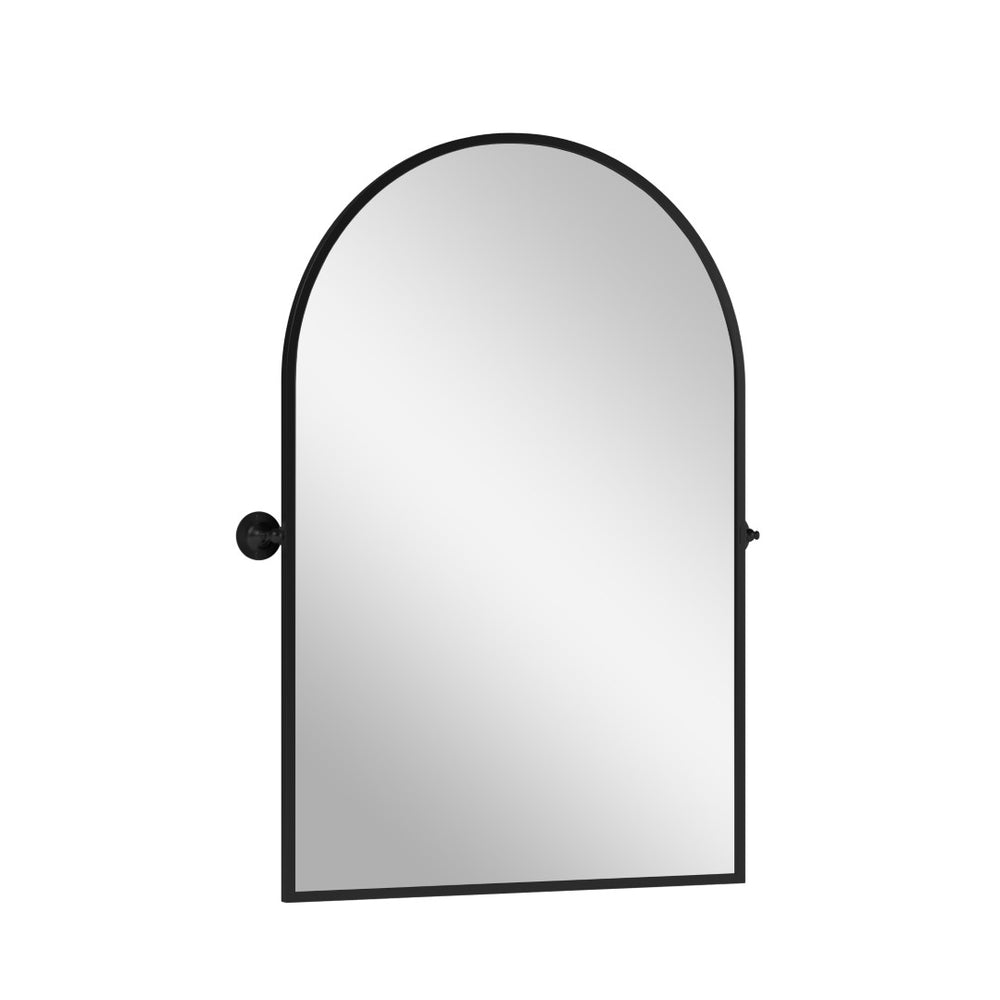 HomeRoots 31" Sleek Black Metal Framed Accent Mirror - Modern Minimalist Design for Any Room Decor Upgrade 564456