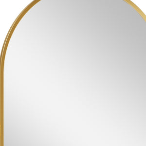 HomeRoots 31" Elegant Gold Metal Framed Accent Mirror – Modern Design for Brightening Any Room's Decor 564457