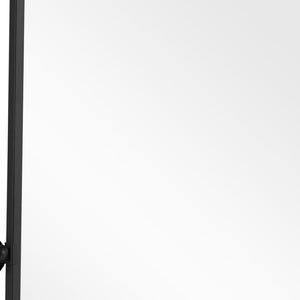 HomeRoots 36" Sleek Black Metal Framed Accent Mirror - Modern Rectangular Design for Entryway & Living Room Elegance 564458