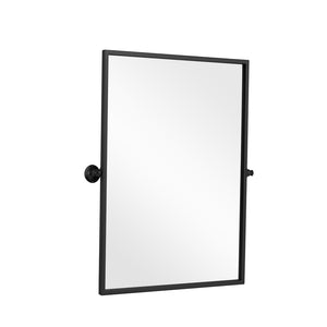 HomeRoots 36" Sleek Black Metal Framed Accent Mirror - Modern Rectangular Design for Entryway & Living Room Elegance 564458