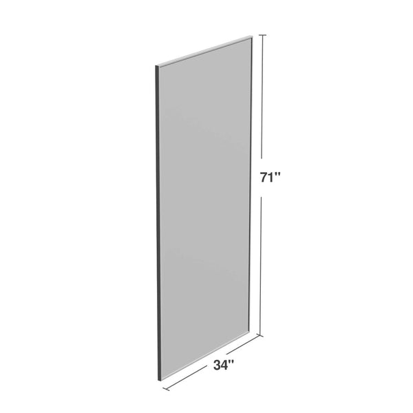 HomeRoots 71" Black Metal Full-Length Mirror - Sleek, Leaning Design for Modern Spaces & Timeless Style 564480