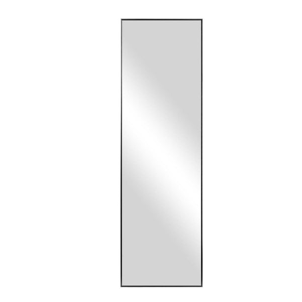 HomeRoots 71" Black Metal Full-Length Mirror - Sleek, Leaning Design for Modern Spaces & Timeless Style 564480