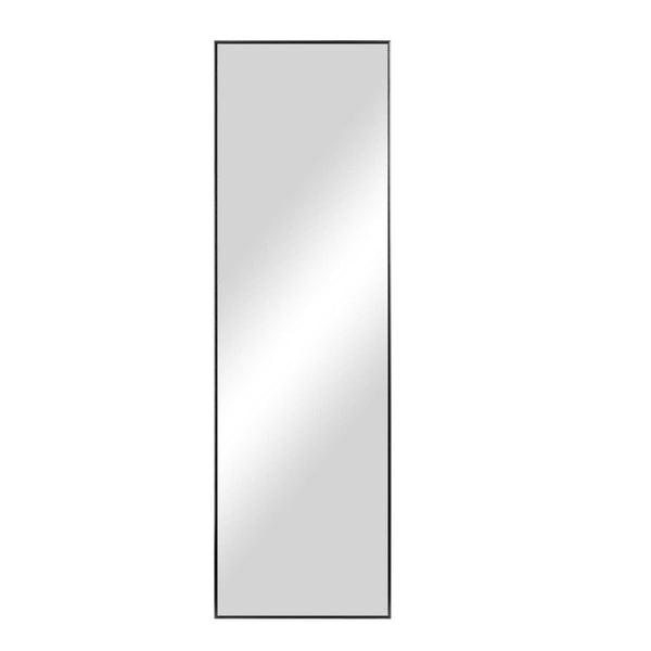 HomeRoots 71" Black Metal Full-Length Mirror - Sleek, Leaning Design for Modern Spaces & Timeless Style 564480