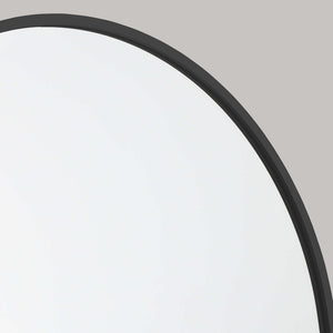 HomeRoots 36" Black Metal Arch Accent Mirror - Stylish, Durable Design for Modern Entryways & Living Spaces 564485