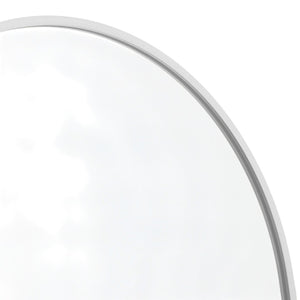 HomeRoots 36" Sleek Silver Metal Arch Accent Mirror - Modern Design for Brightening Any Space Effortlessly 564487