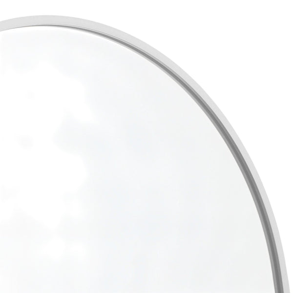 HomeRoots 36" Sleek Silver Metal Arch Accent Mirror - Modern Design for Brightening Any Space Effortlessly 564487