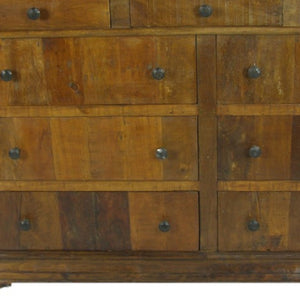 Homeroots 60" Brown Solid Wood Nine Drawer Double Dresser – Stylish Storage Solution For Your Bedroom Bliss!  Reclaimed Wood 564523