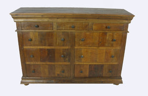 Homeroots 60" Brown Solid Wood Nine Drawer Double Dresser – Stylish Storage Solution For Your Bedroom Bliss!  Reclaimed Wood 564523