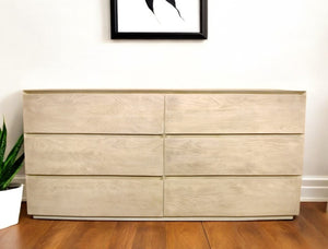 Homeroots 72" Natural Solid Wood Six Drawer Double Dresser - Stylish, Durable Storage Solution For Any Bedroom  Solid Wood 564524