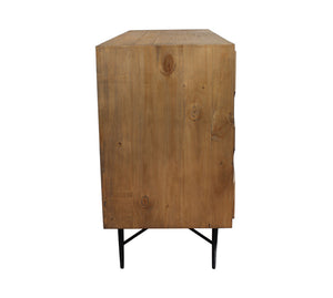 Homeroots 60" Natural Solid Wood Six Drawer Double Dresser  Solid Wood 564527