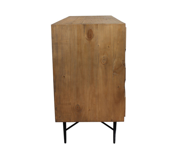 Homeroots 60" Natural Solid Wood Six Drawer Double Dresser  Solid Wood 564527