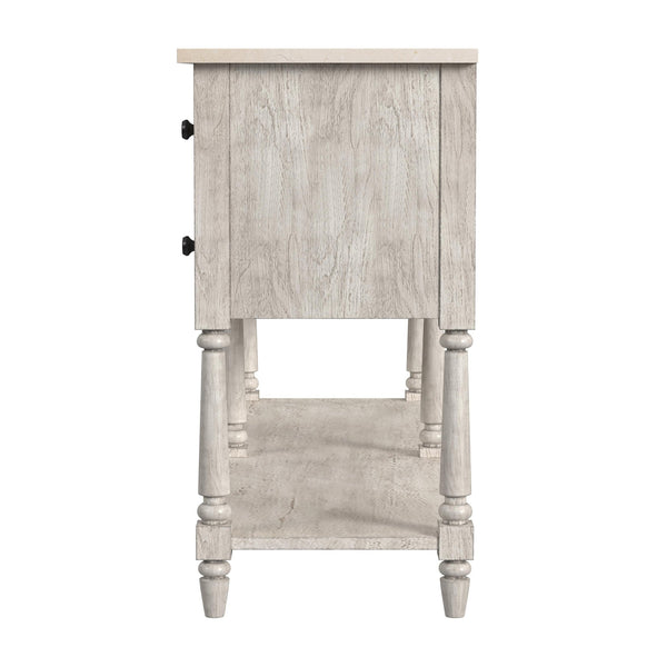 Butler Specialty Danielle Marble 4 Drawer Sideboard: Elegant Farmhouse Design With Ample Storage For Your Home Gray Genuine Marble,Mahogany Wood,Mdf,Mindi Veneer 5645329-butler