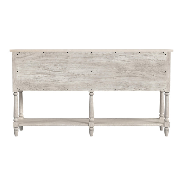 Butler Specialty Danielle Marble 4 Drawer Sideboard: Elegant Farmhouse Design With Ample Storage For Your Home Gray Genuine Marble,Mahogany Wood,Mdf,Mindi Veneer 5645329-butler