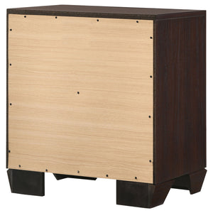 English Elm Copper Dark Cocoa Nightstand with 2 Drawers, Rich Wood Grain Finish, Sturdy Frame, Modern Storage Appeal B062P331054