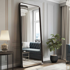 HomeRoots 71" Black Metal Framed Full Length Mirror – Sleek, Modern, and Versatile for Any Room's Elegance! 564615