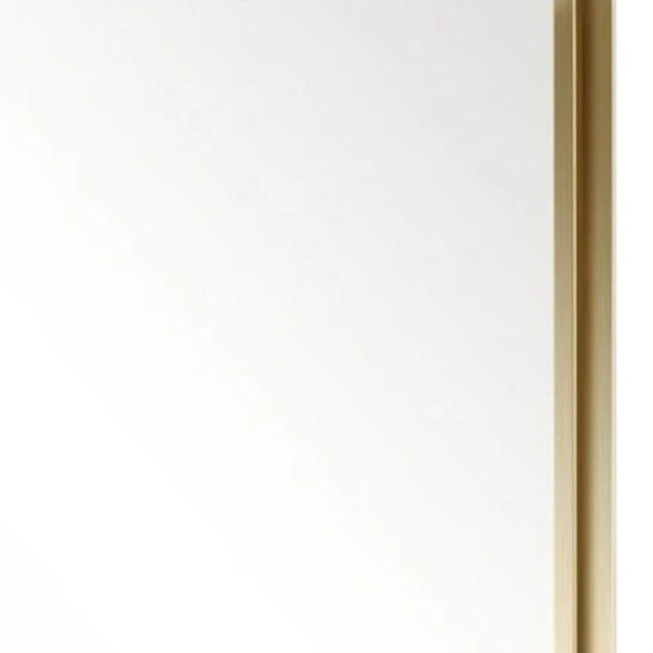 HomeRoots 71" Gold Metal Framed Full-Length Mirror - Elegant Wall-Mounted Design for Modern and Classic Interiors 564616