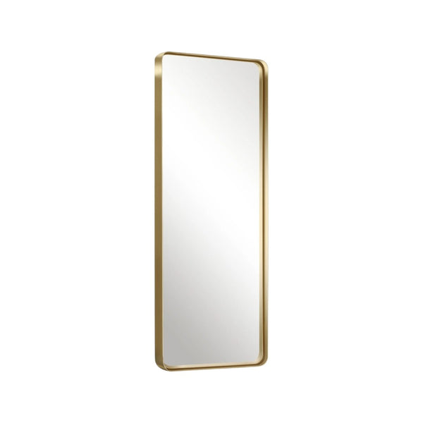 HomeRoots 71" Gold Metal Framed Full-Length Mirror - Elegant Wall-Mounted Design for Modern and Classic Interiors 564616