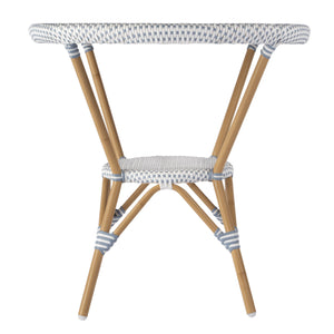 Butler Specialty Tobias Outdoor Round Rattan Bistro Table - Stylish And Weather-resistant For Elegant Patio Dining Blue Aluminum,Polyurethane Synthetic (Pe) Rattan 5646194-butler