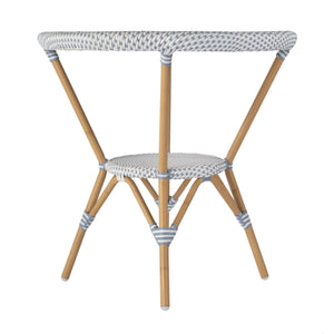 Butler Specialty Tobias Outdoor Round Rattan Bistro Table - Stylish And Weather-resistant For Elegant Patio Dining Blue Aluminum,Polyurethane Synthetic (Pe) Rattan 5646194-butler