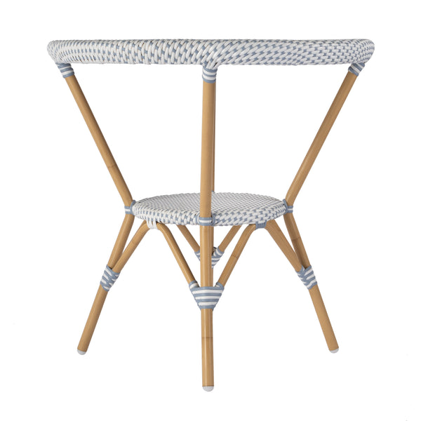 Butler Specialty Tobias Outdoor Round Rattan Bistro Table - Stylish And Weather-resistant For Elegant Patio Dining Blue Aluminum,Polyurethane Synthetic (Pe) Rattan 5646194-butler